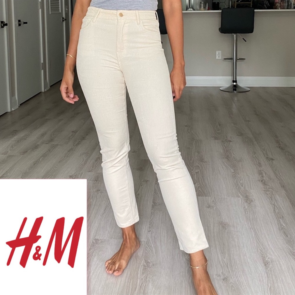 Cream Corduroy Pants